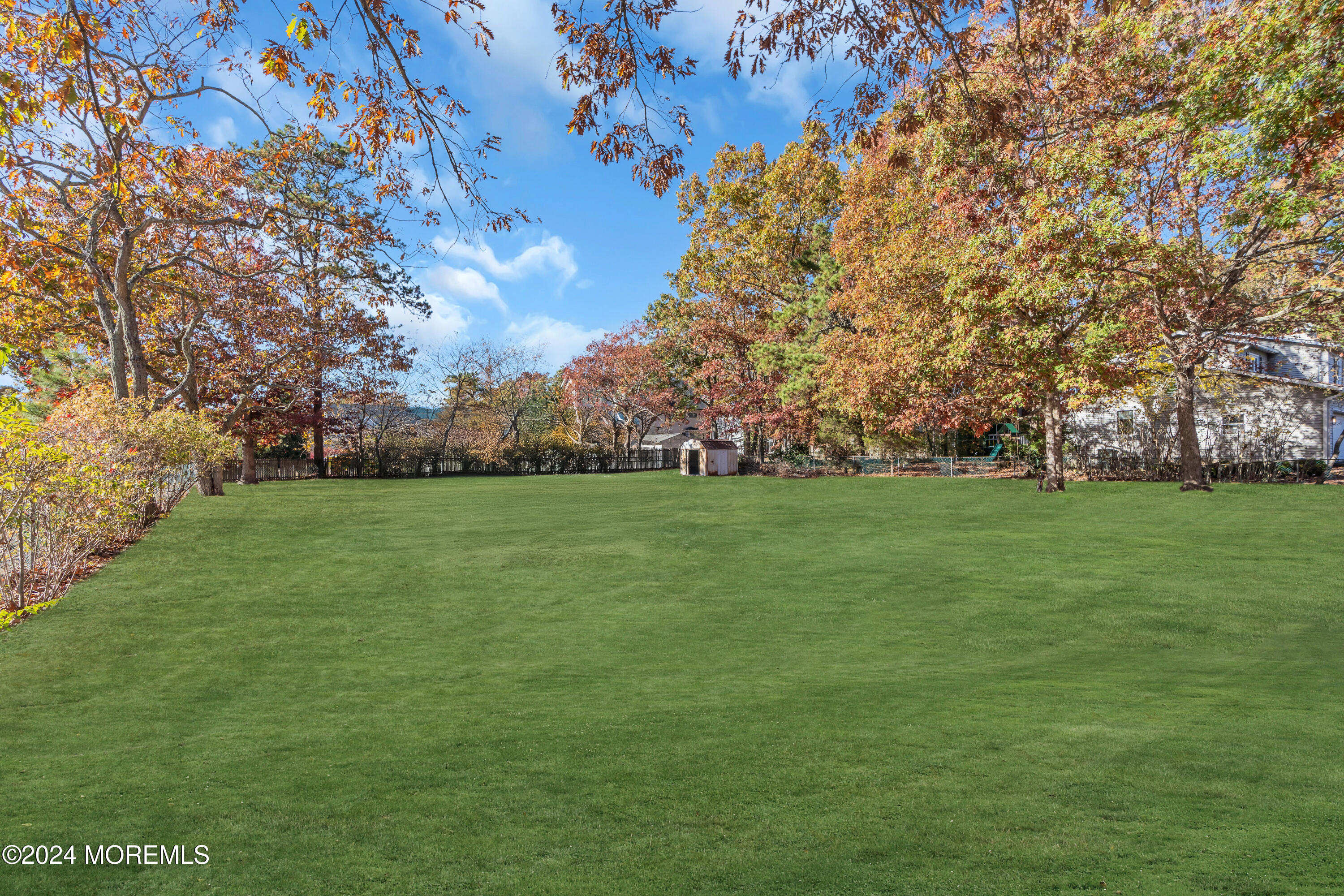 a view of yard with green space