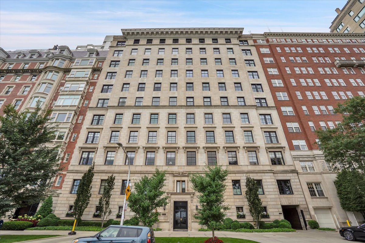 a front view of a building