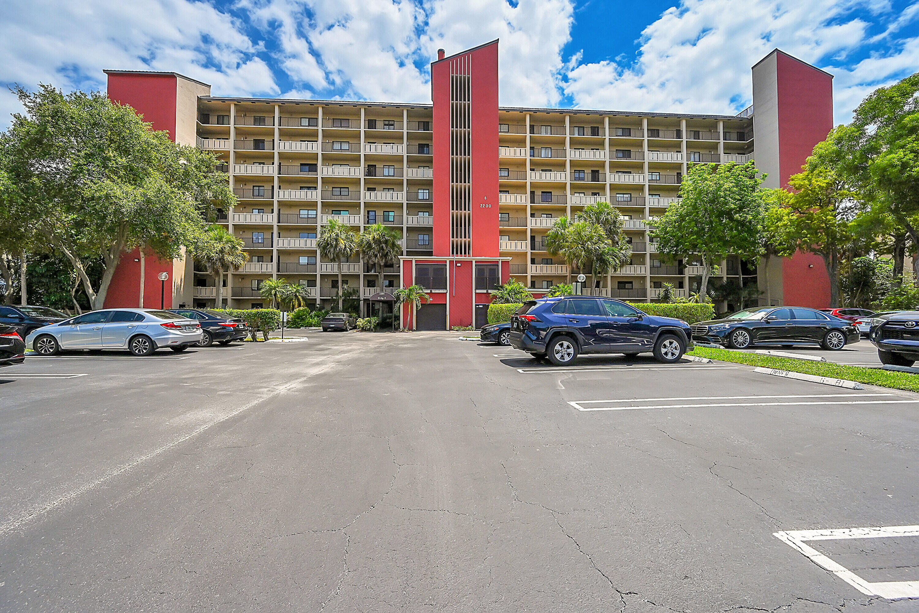 a cars parked in front of a building