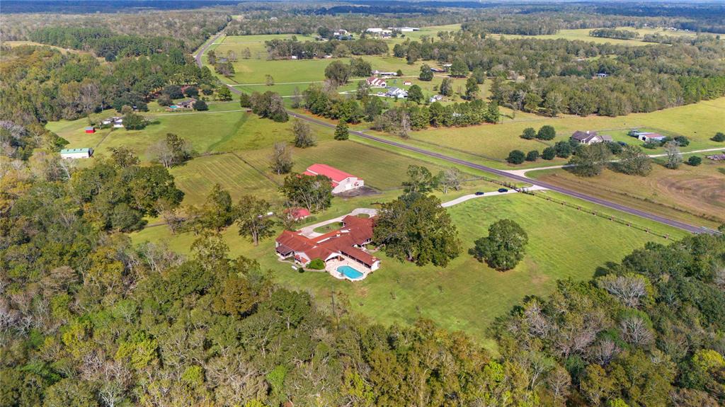 Aerial view of property