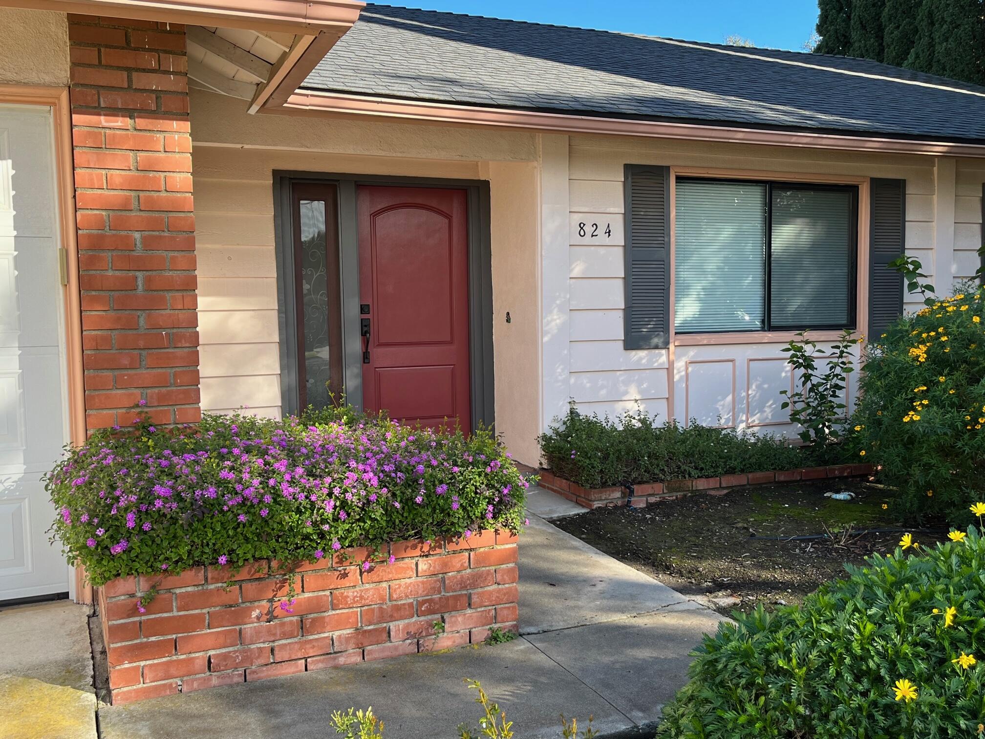 a front view of a house