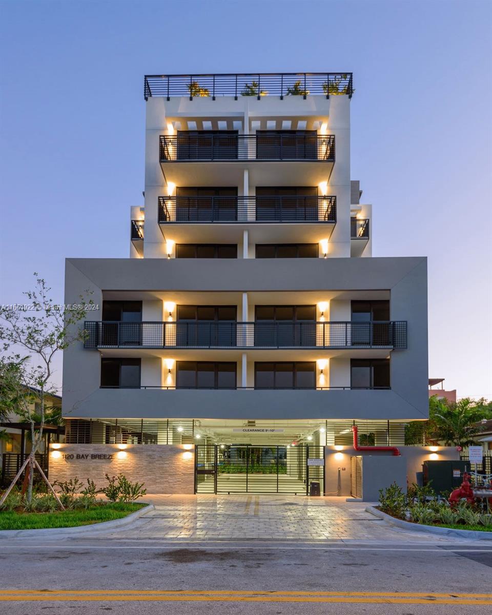 a view of a building with many windows