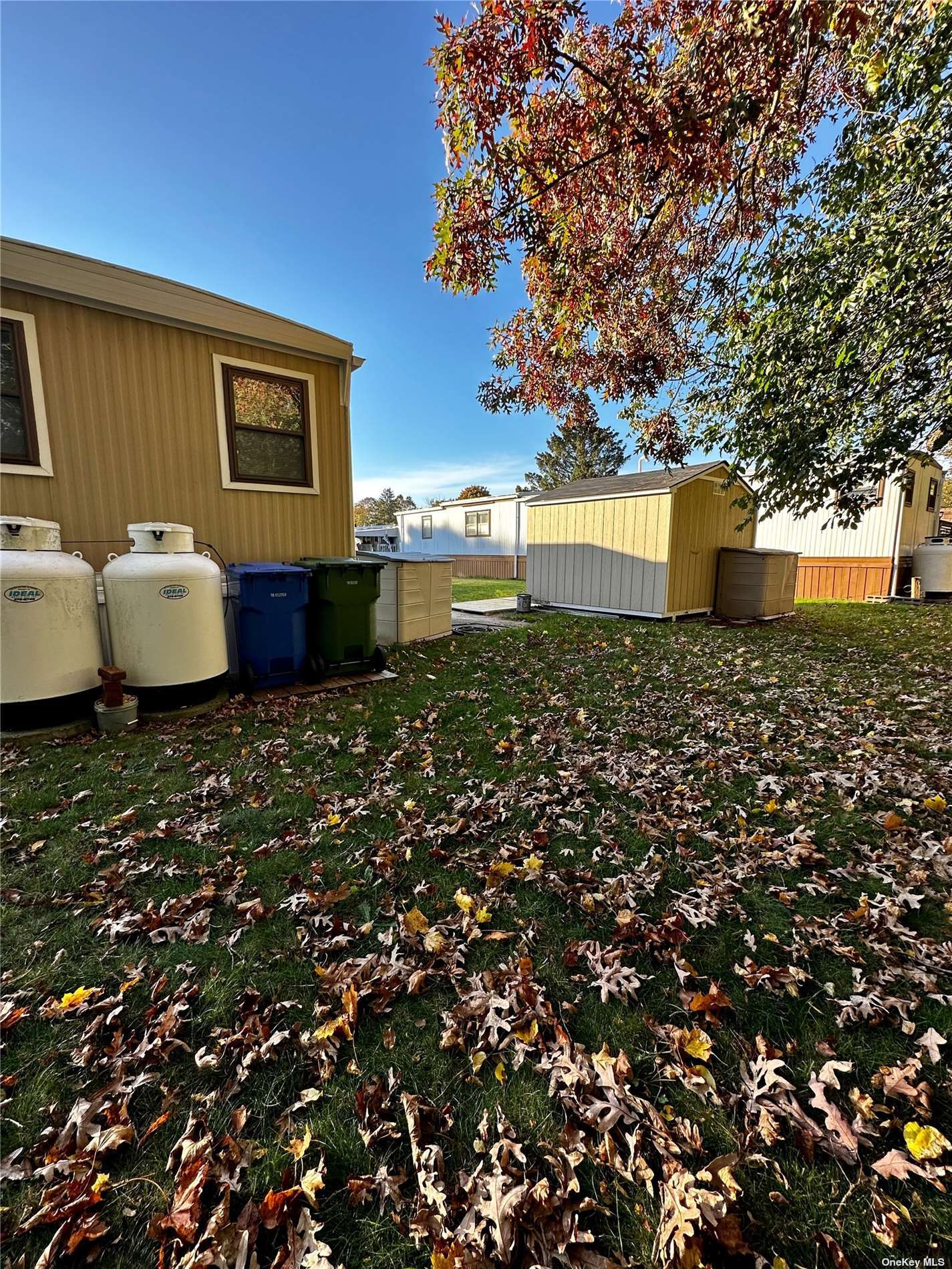 a view of a backyard of the house