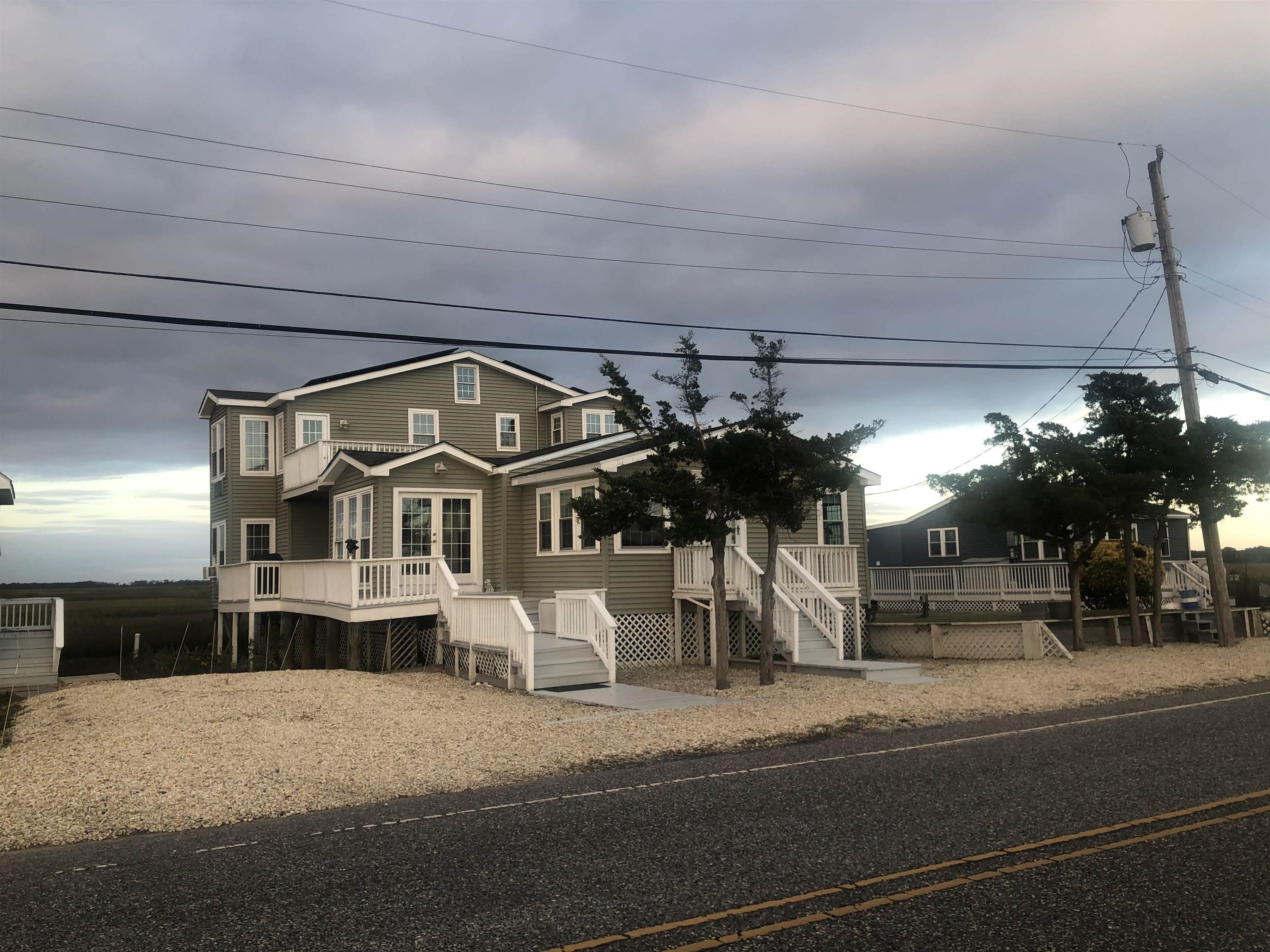 a view of a building with a street