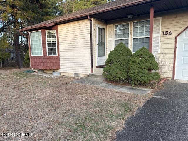 a view of backyard of house