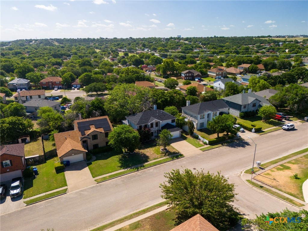 an aerial view of multiple house