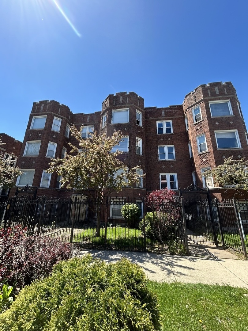 a front view of a building