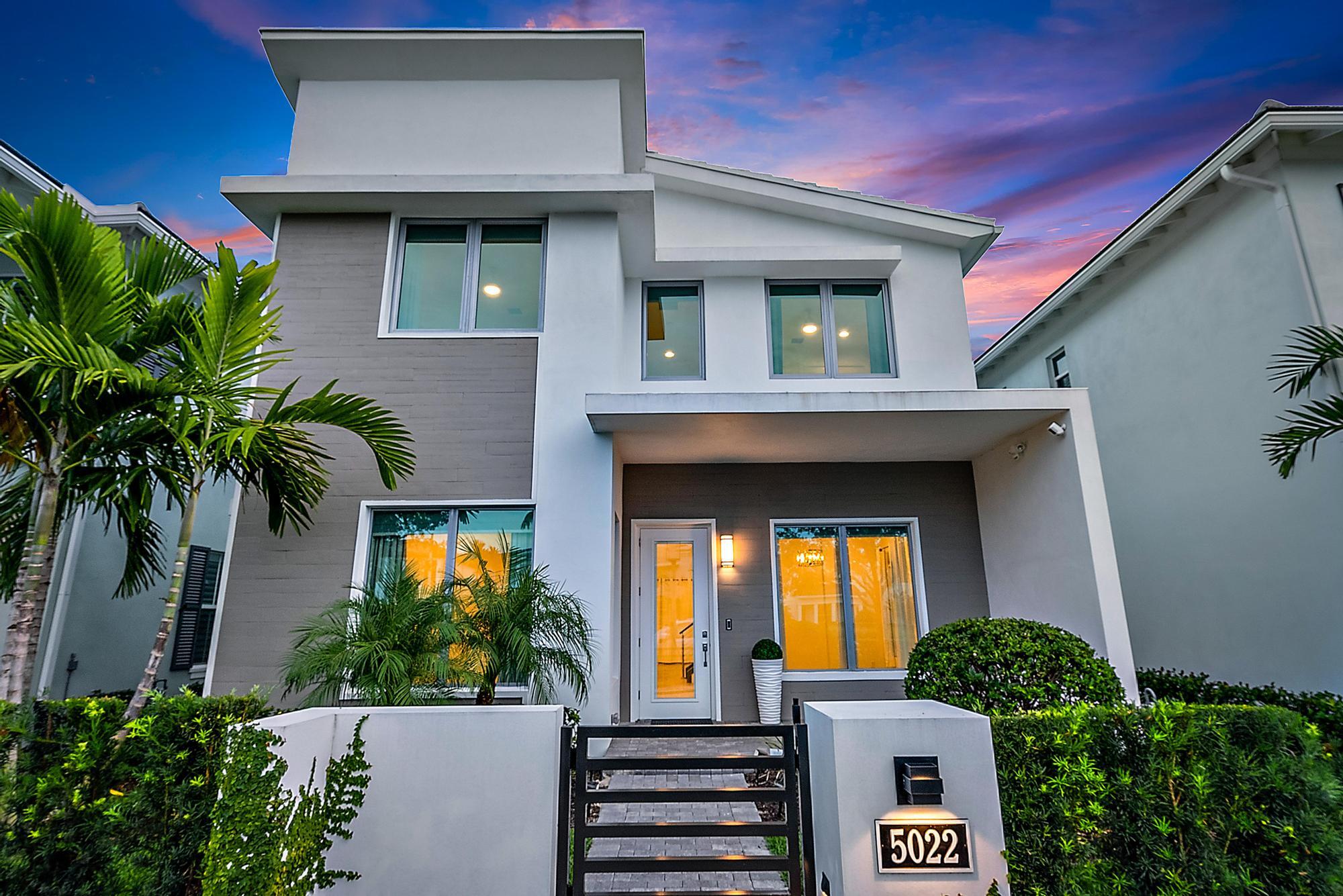 a front view of a house