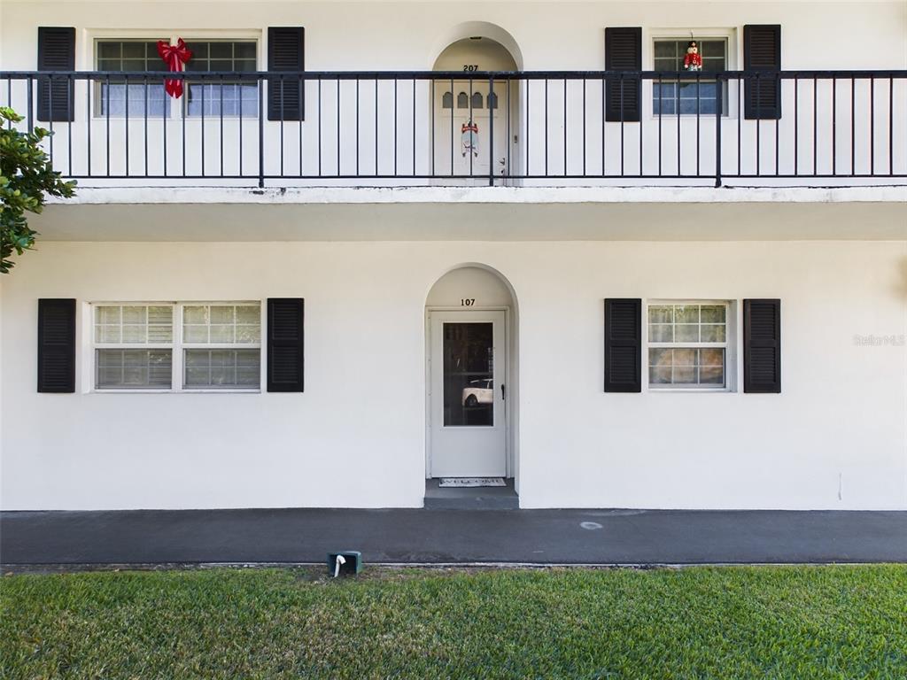 a view of front door of house