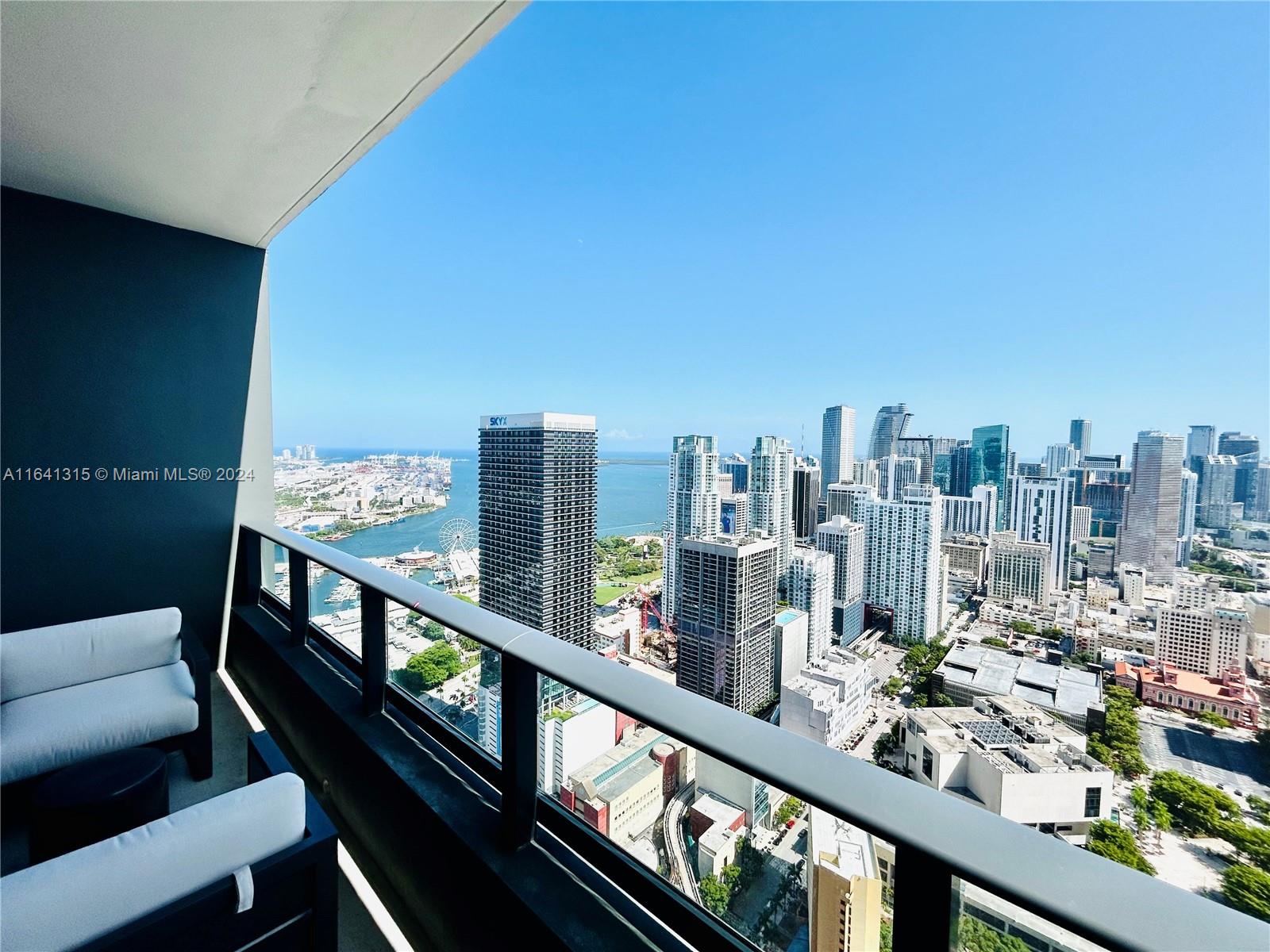 a view of city from a balcony