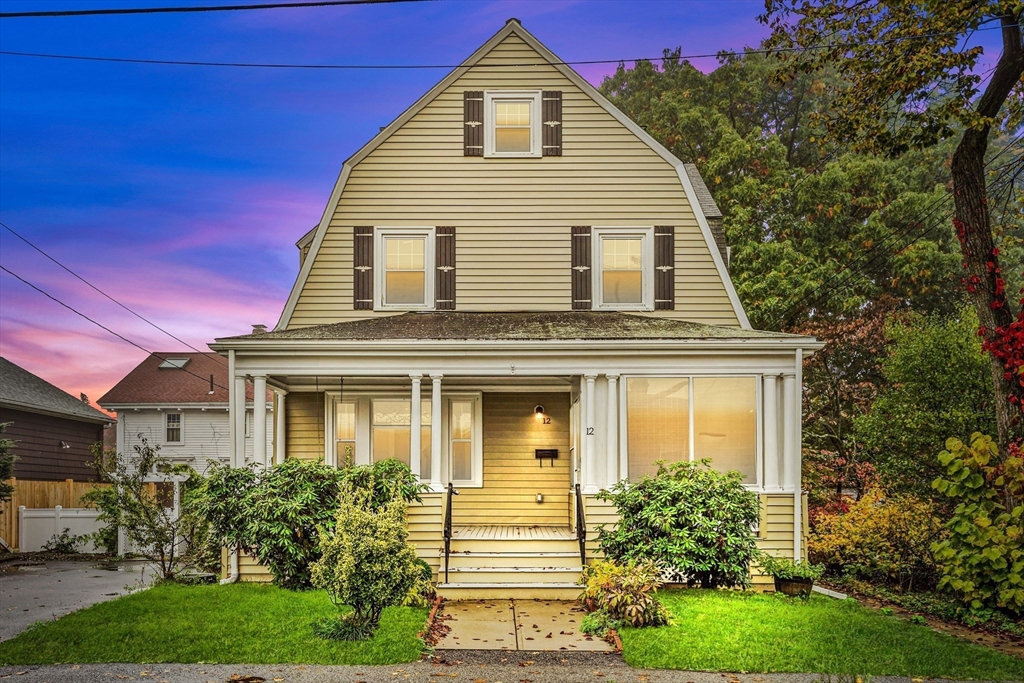 a front view of a house