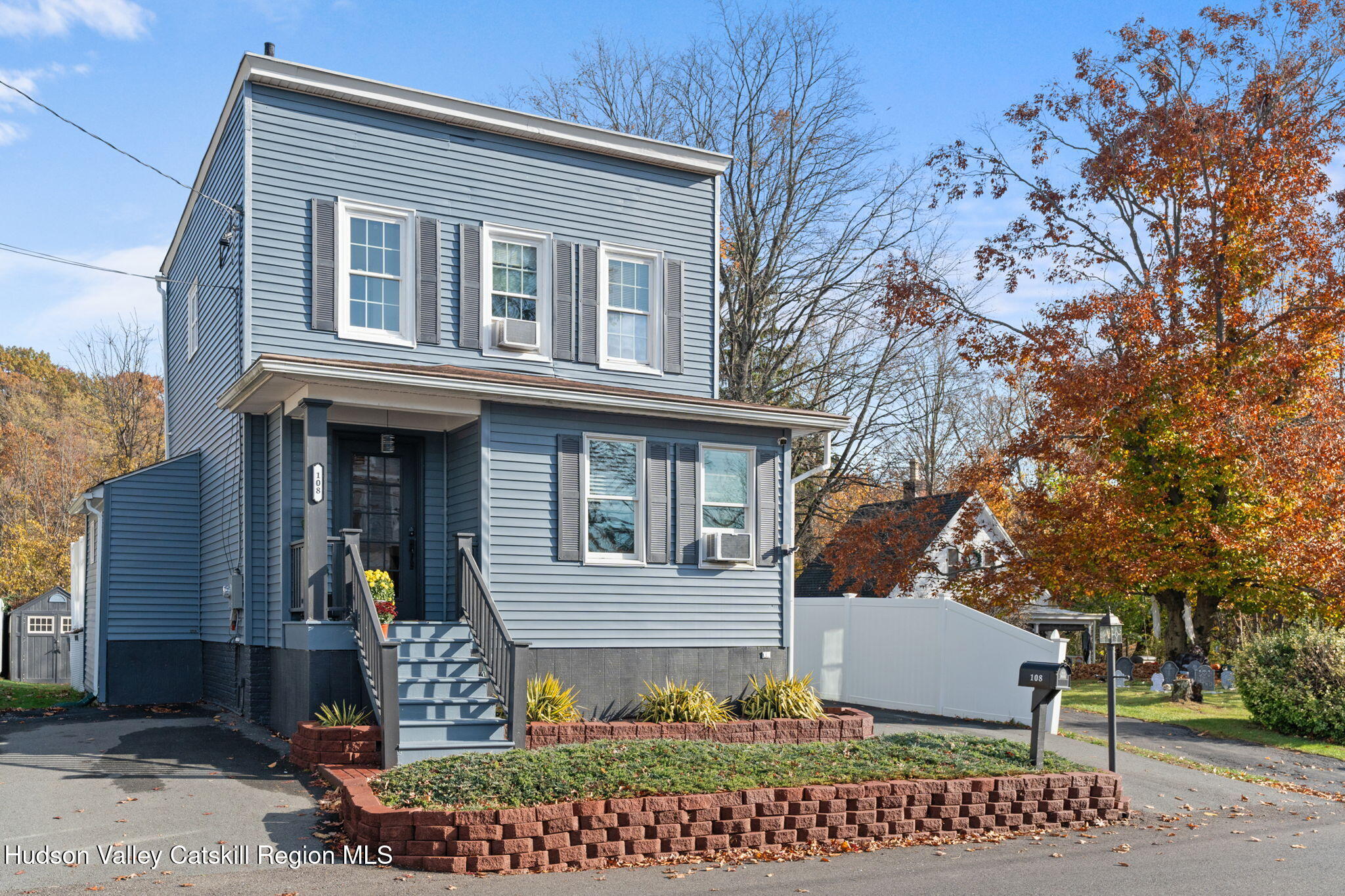 a front view of a house