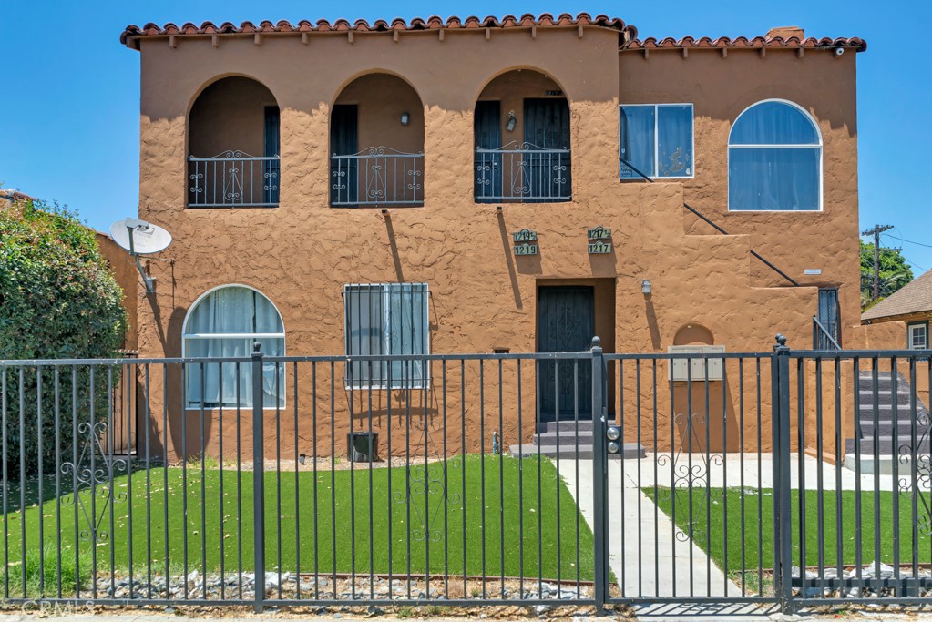 a front view of a house