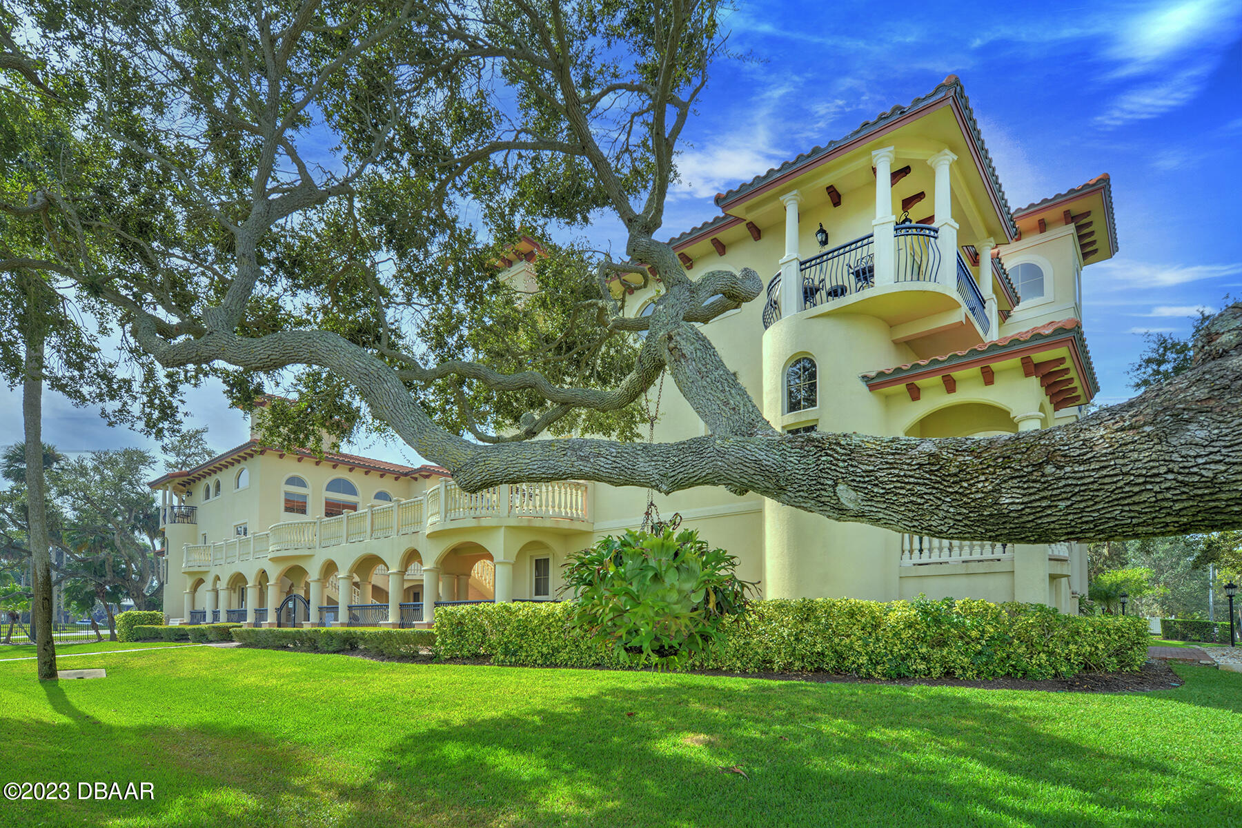 front view of a house with a garden