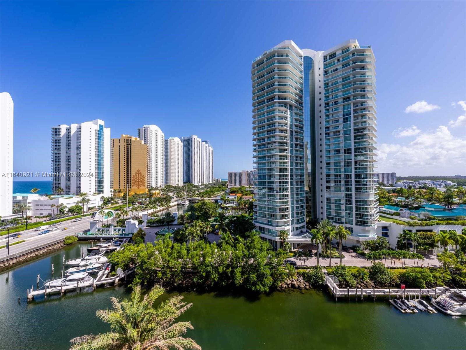 a view of a city with tall buildings