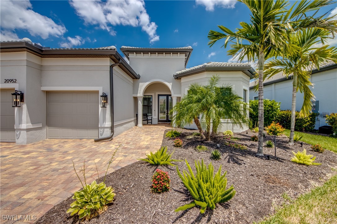 a view of a house with a patio