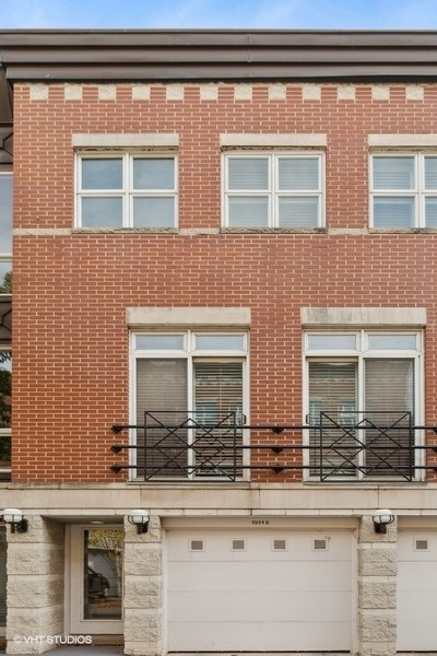 a view of a windows and tree