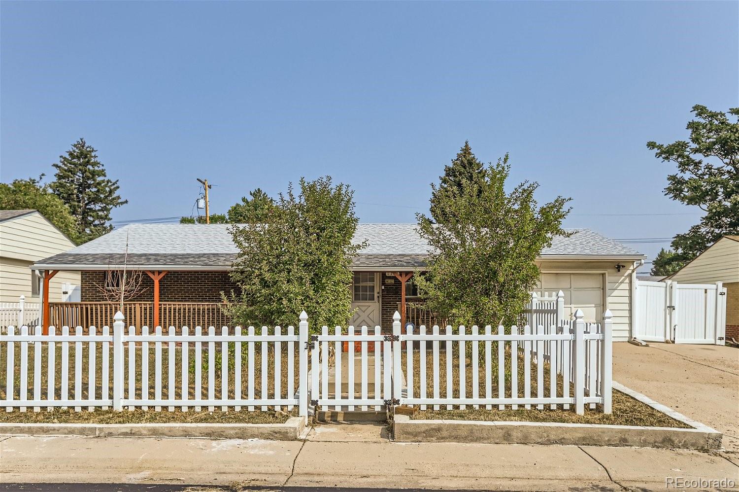 a front view of a house