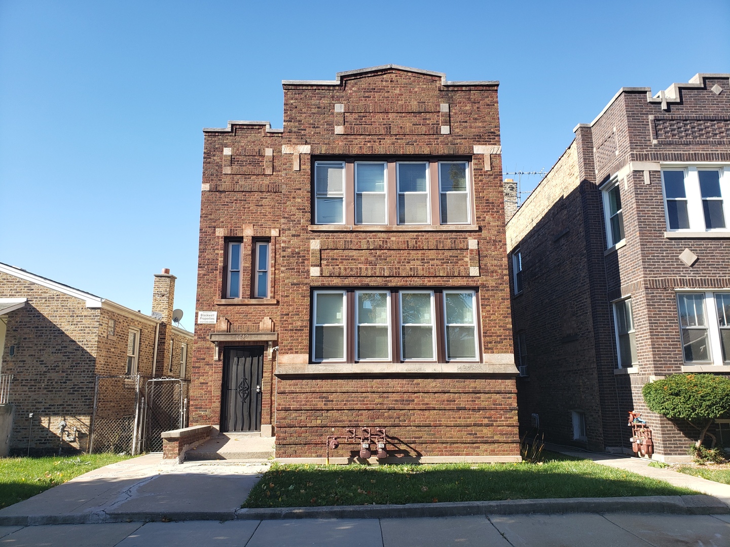 a front view of a house