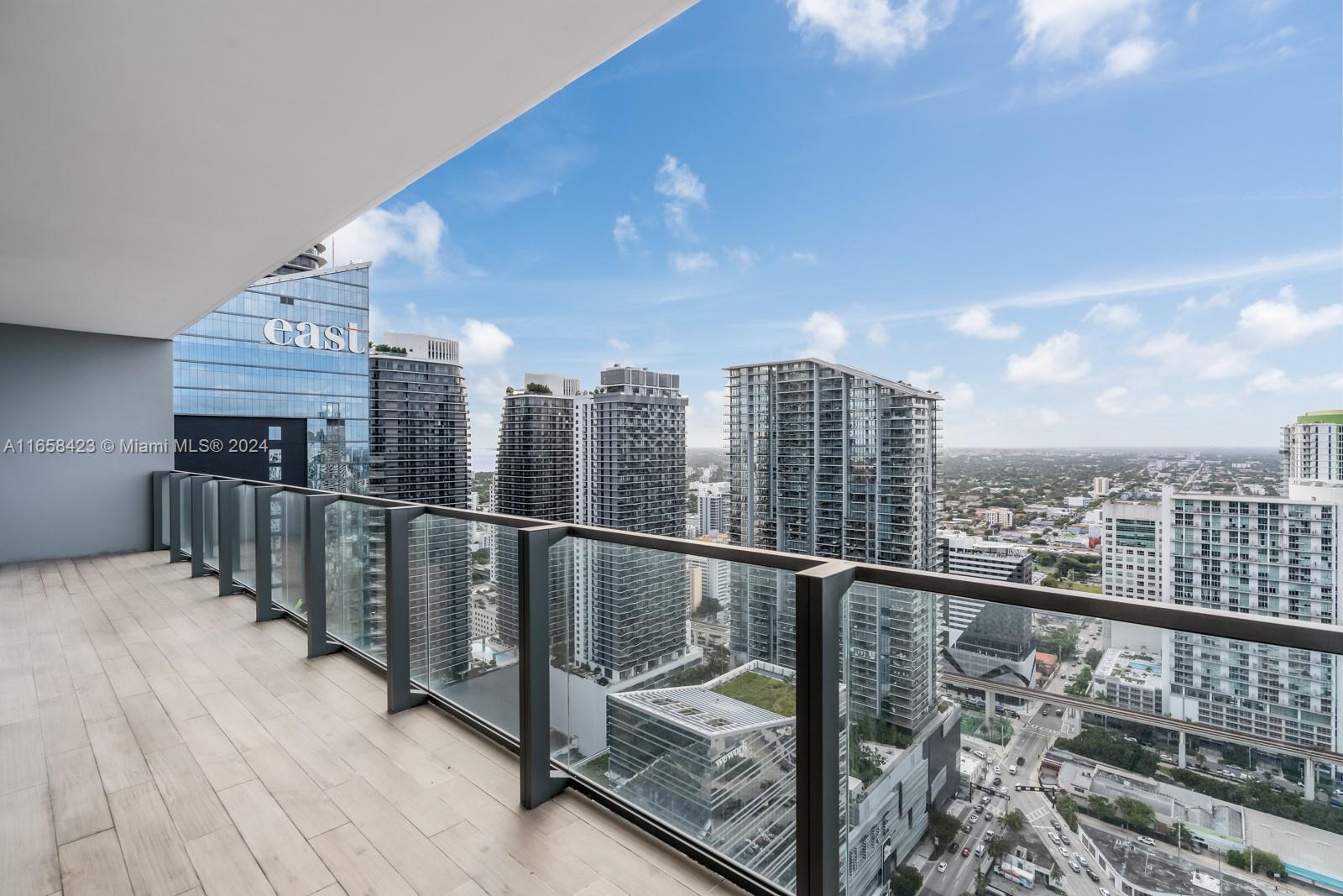 a view of city from balcony