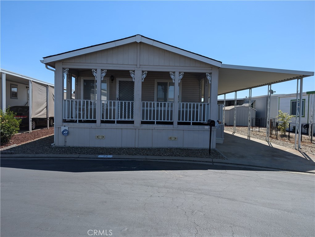 a front view of a house