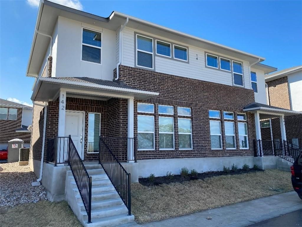 a front view of a house