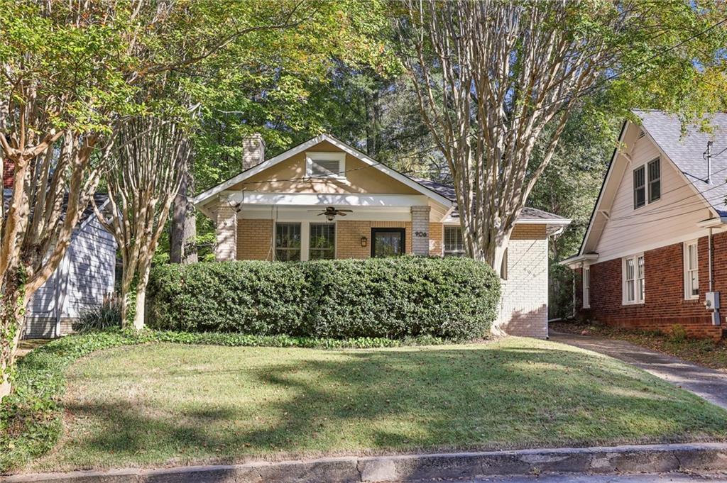 front view of a house and a yard