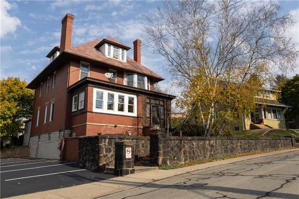 a front view of a house