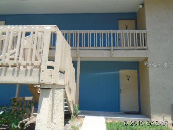 a view of front door of house