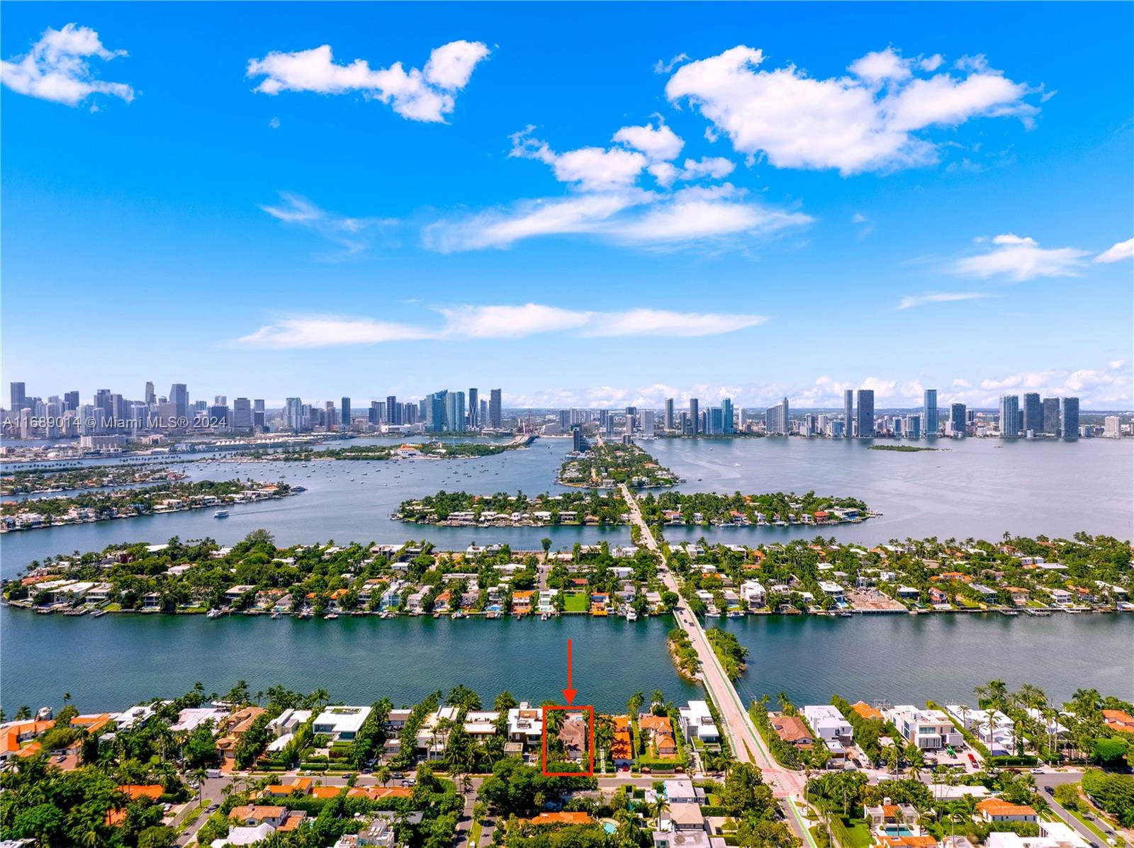 a view of a city with a lake