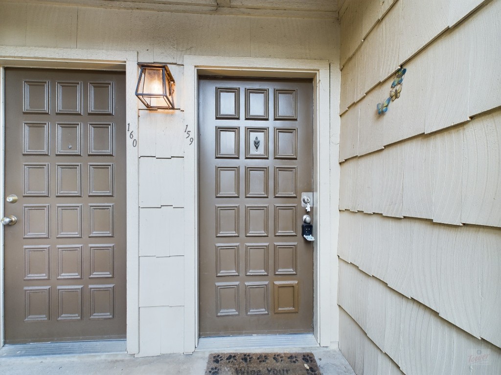 a view of front door