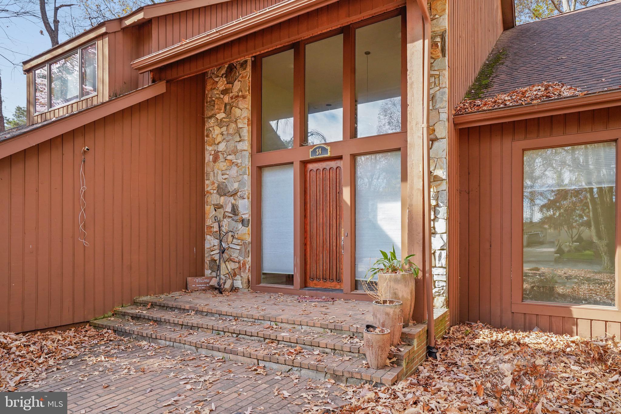 a view of a front door of a house