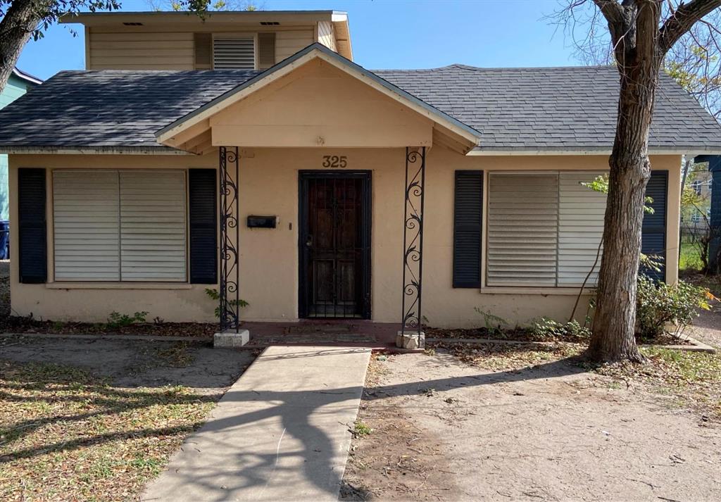 a front view of a house