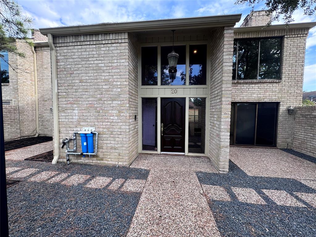 a view of a entryway door front of house