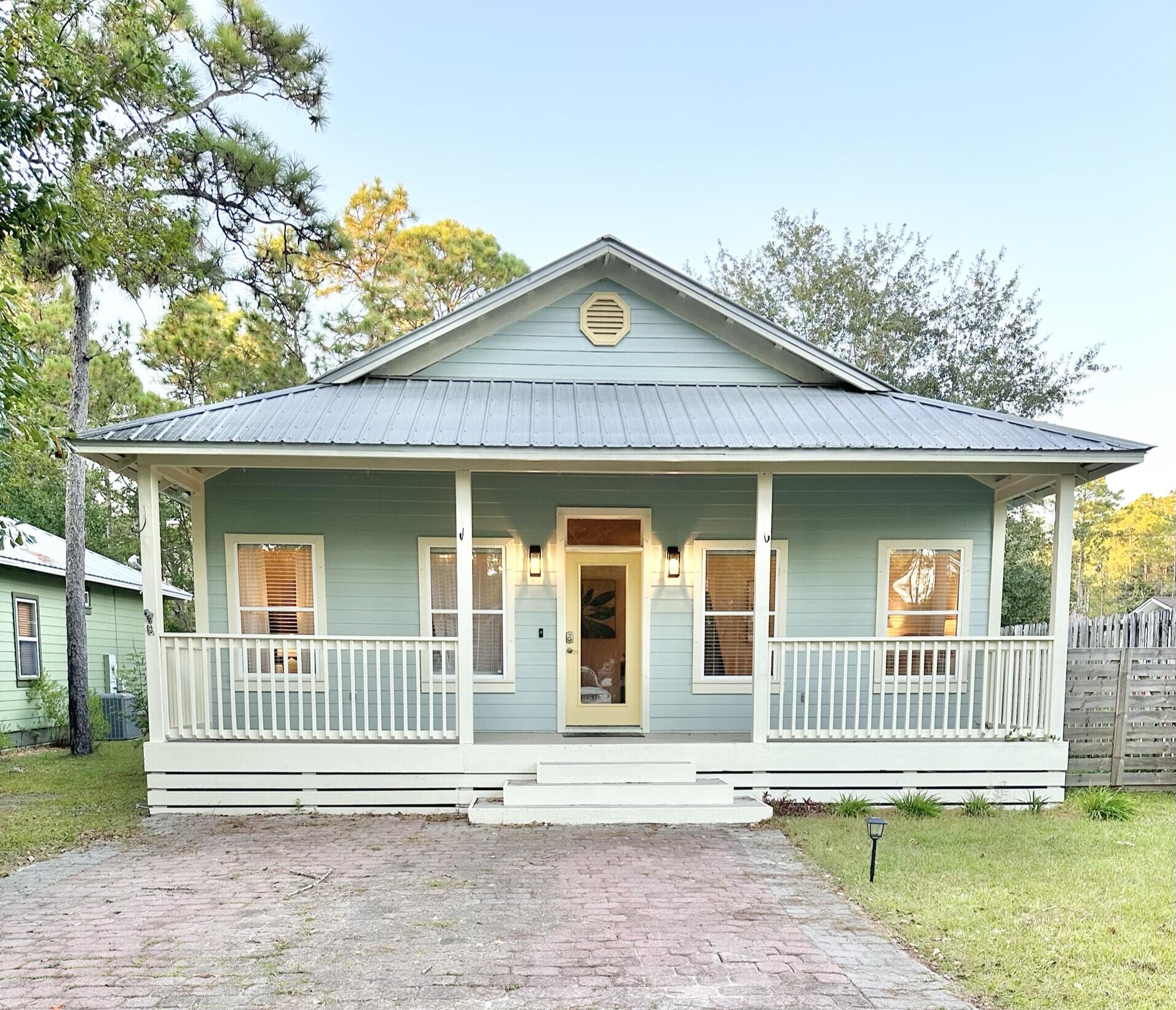 front view of a house with a porch