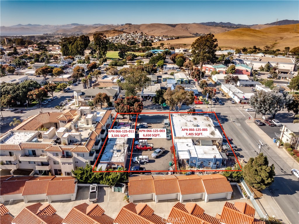 an aerial view of a city