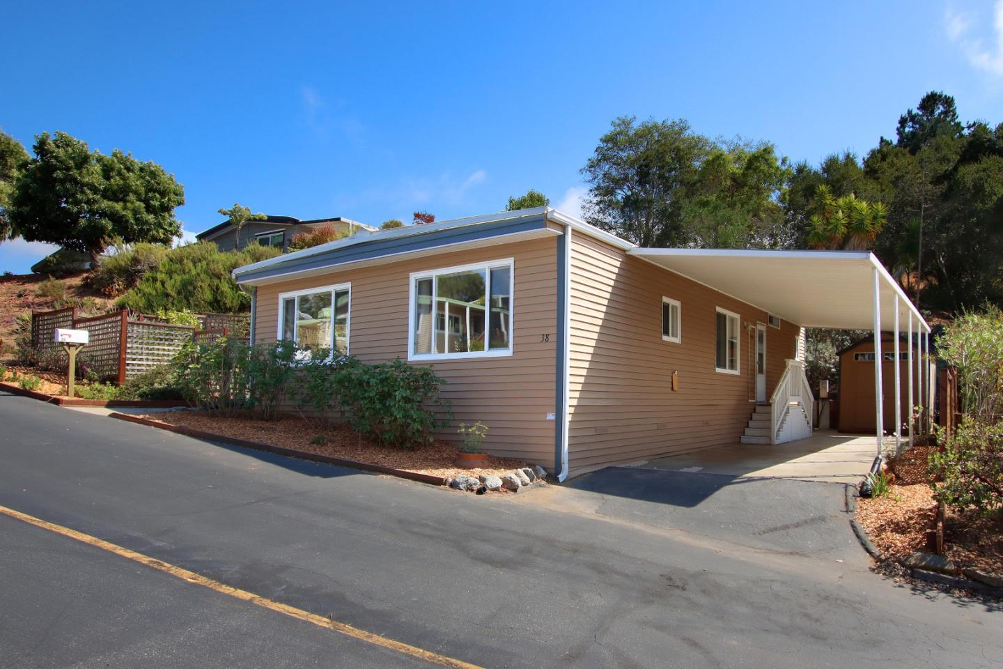 a view of a house with a patio