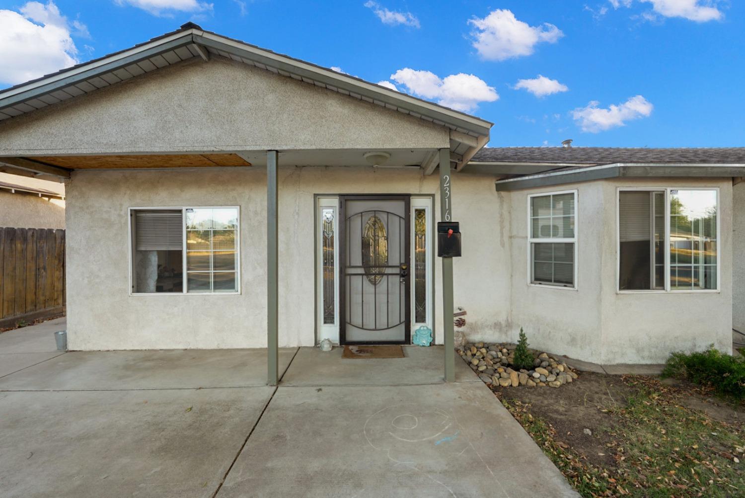 a front view of a house