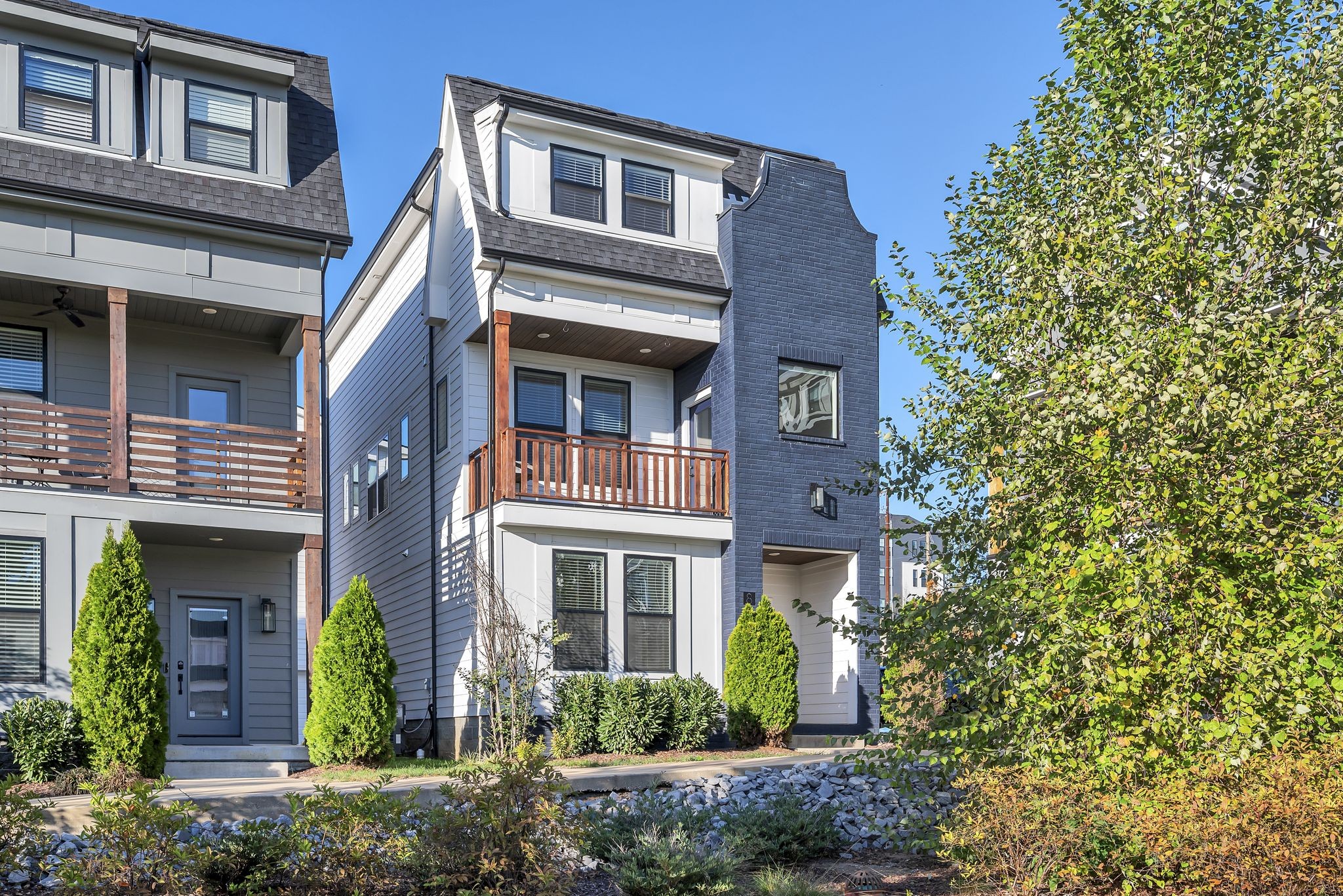 a front view of a multi story residential apartment building