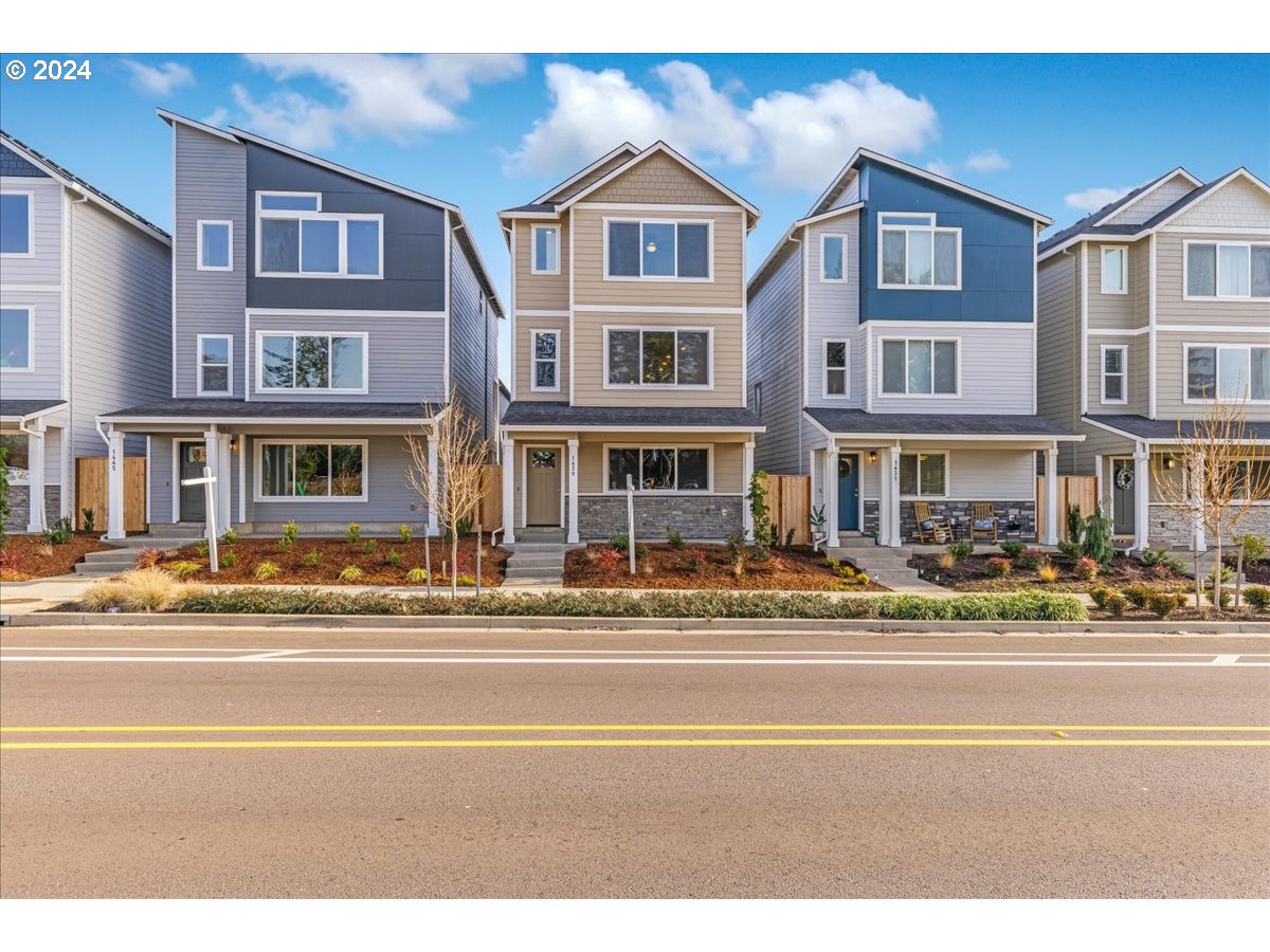 a front view of an apartment building