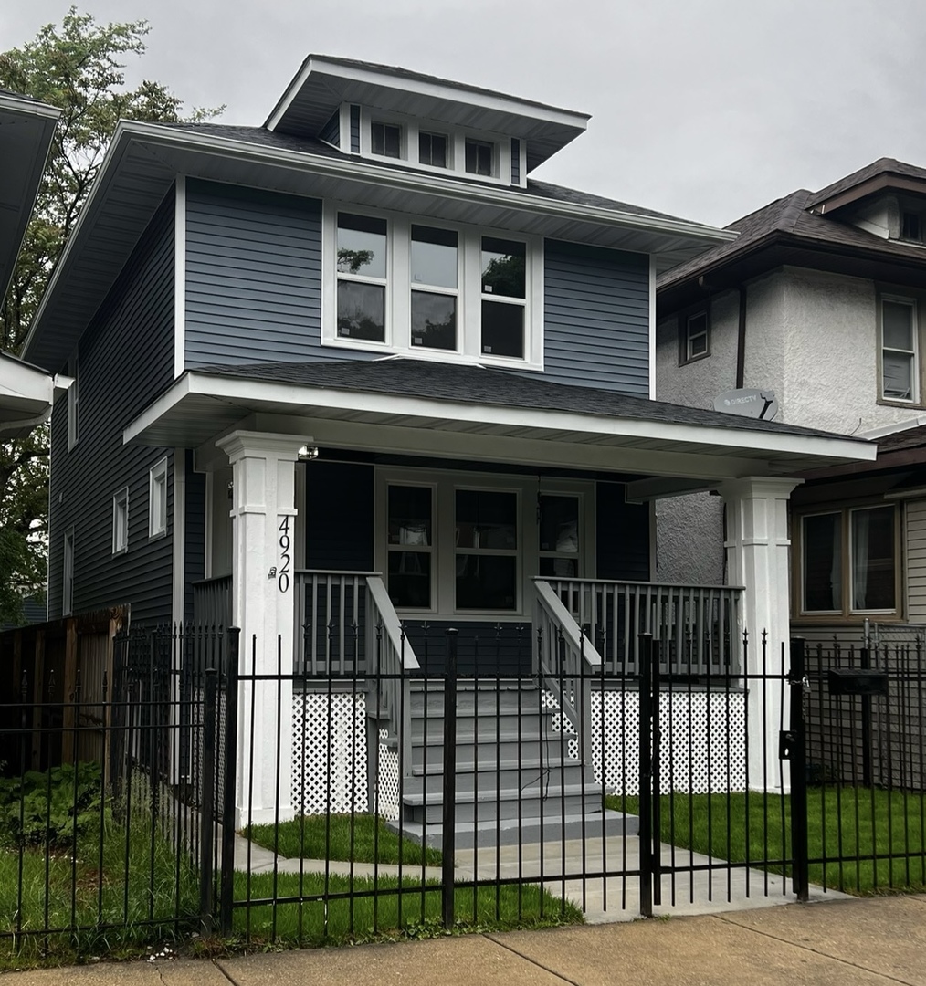 a front view of a house