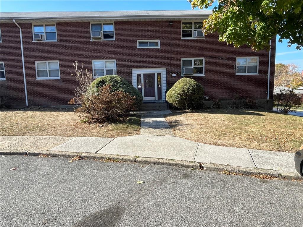 a front view of a house