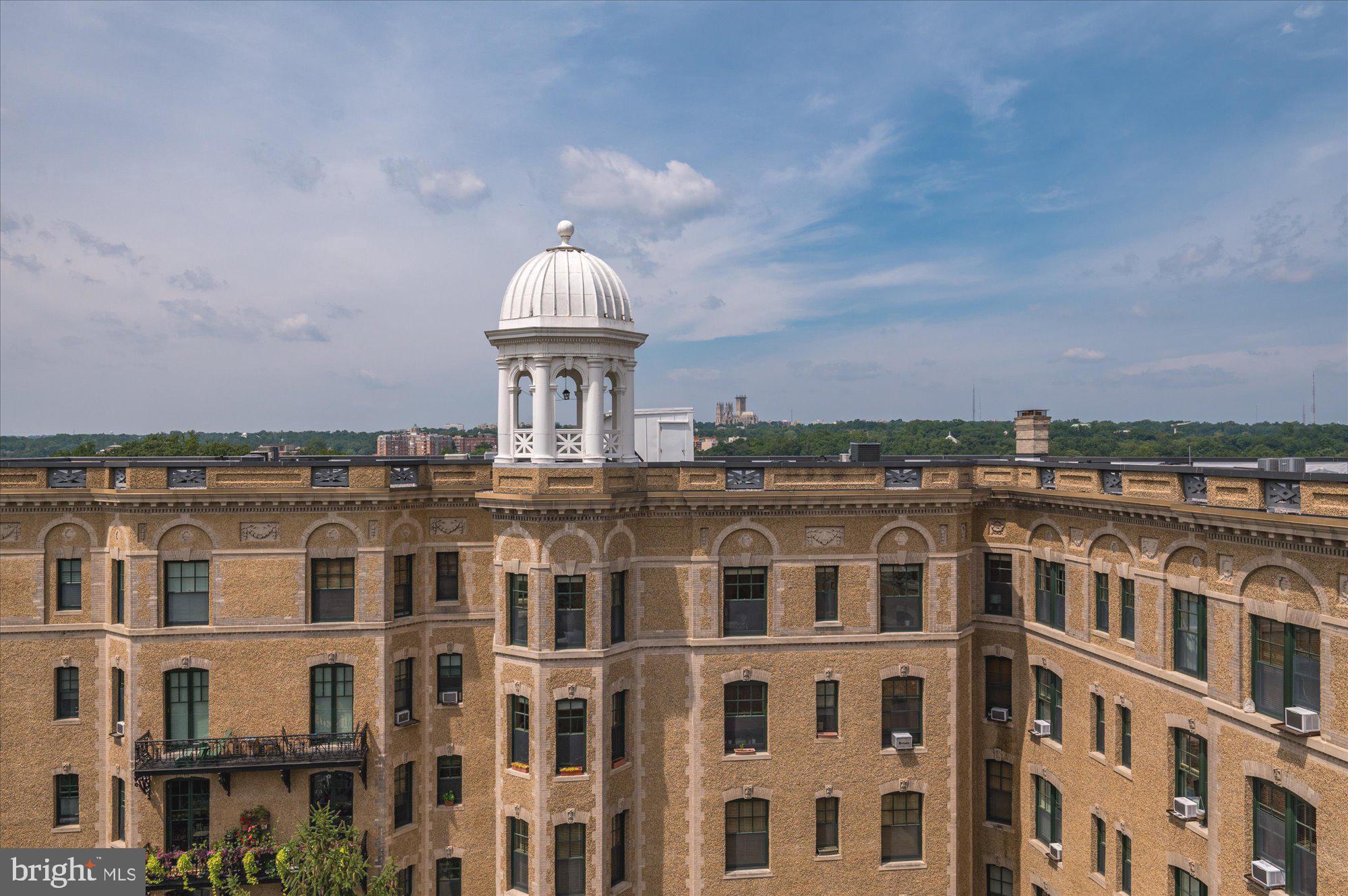 a view of a big building with a lot of windows