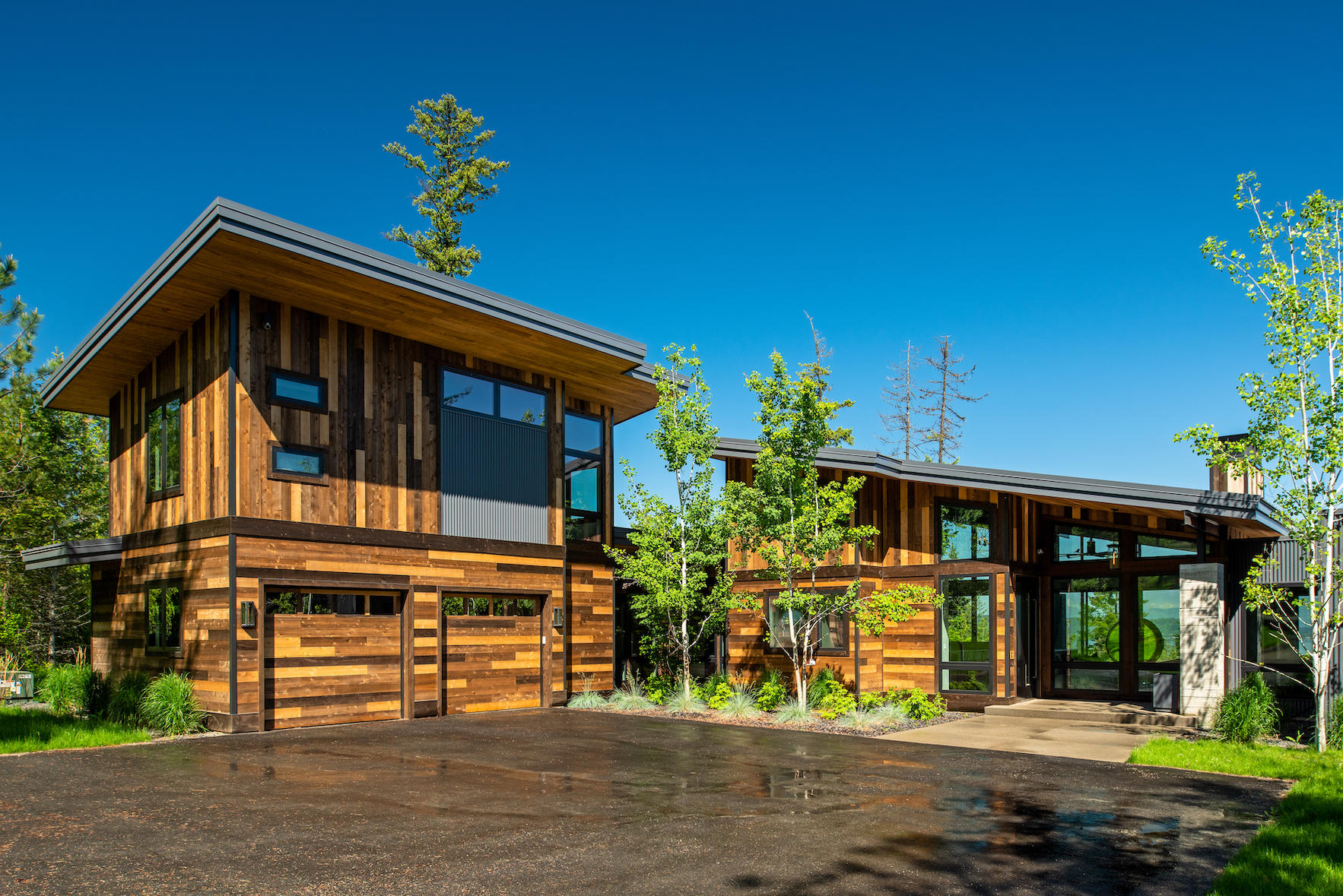 Driveway and garage