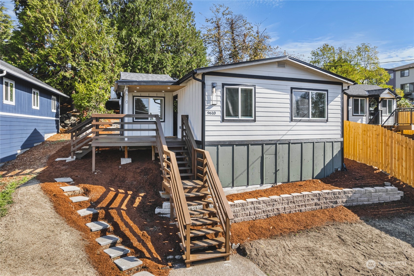 a view of a house with a patio