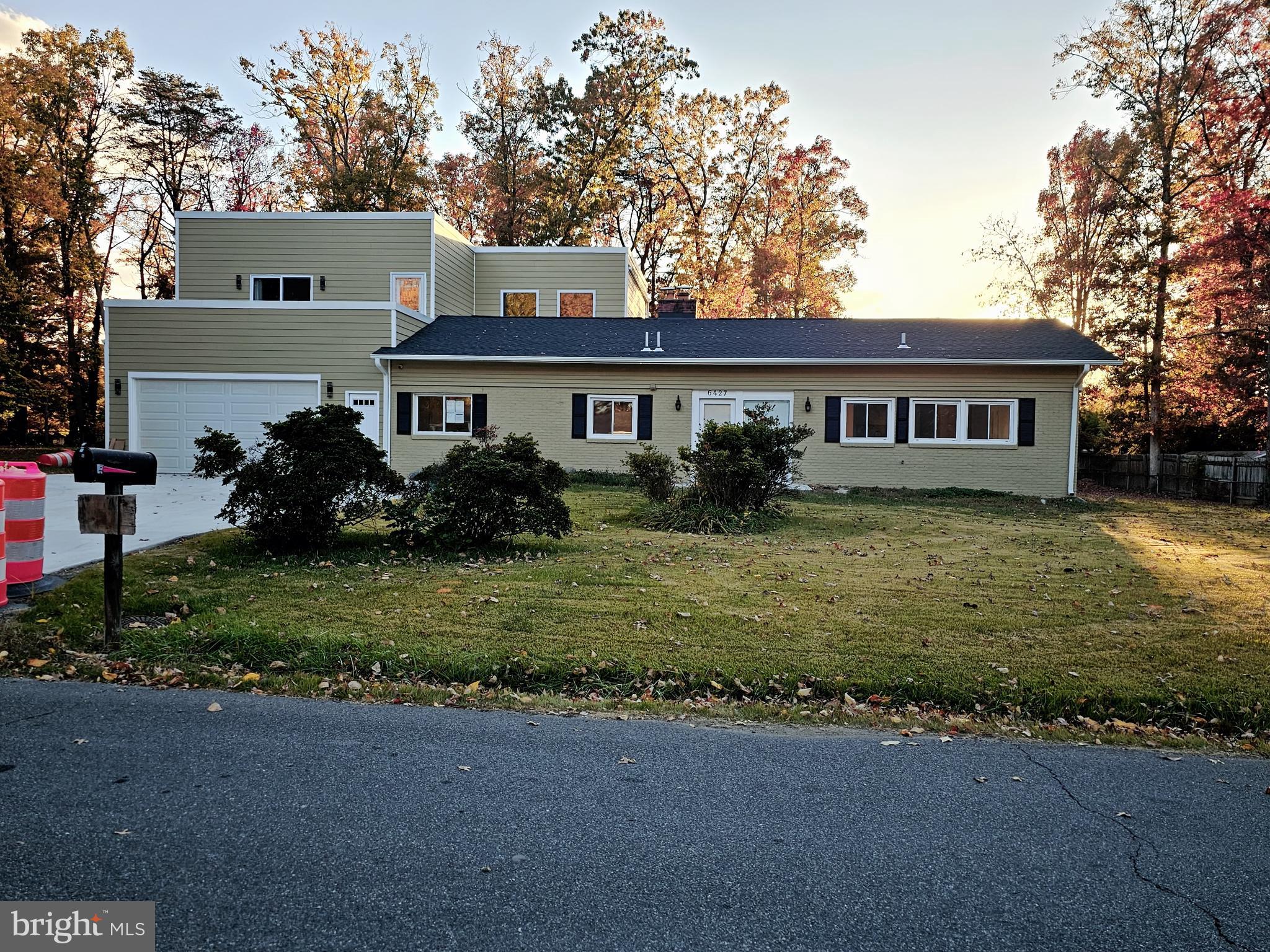 front view of house with a yard