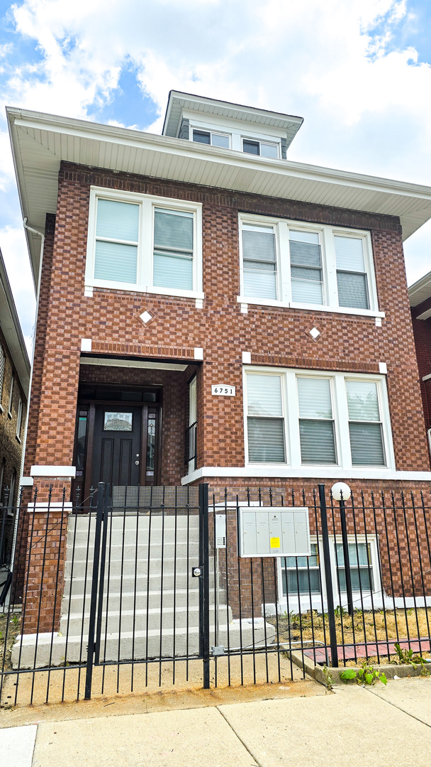 a view of a brick building