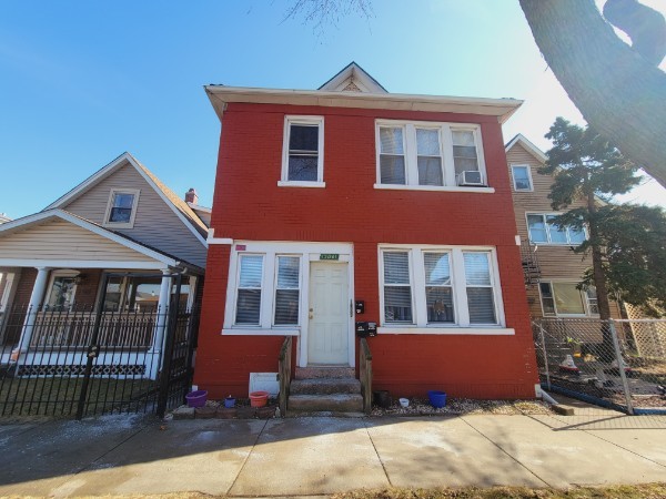 a front view of a house