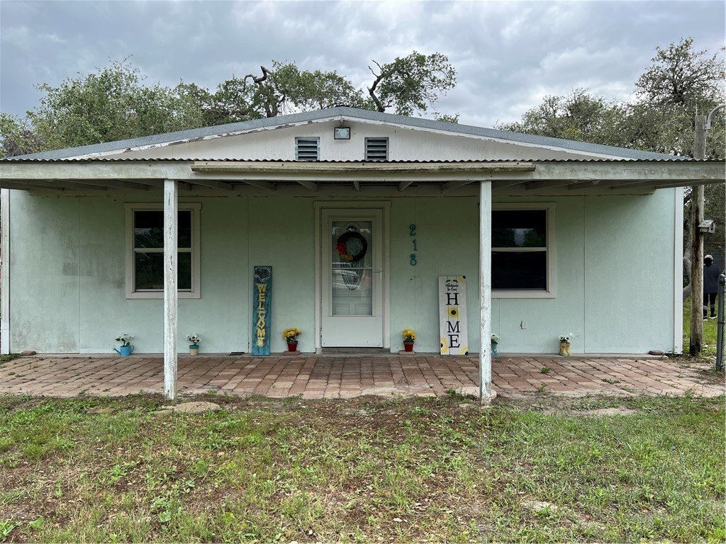 a front view of a house