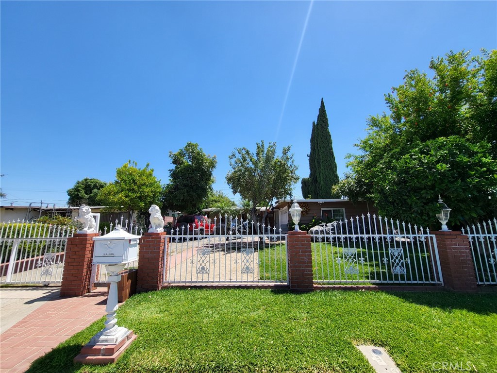 a view of a deck with a small yard